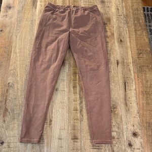SKIMS camel Brown nude cotton stretch  Leggings XL NWT
